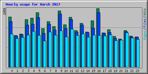 Hourly usage for March 2017