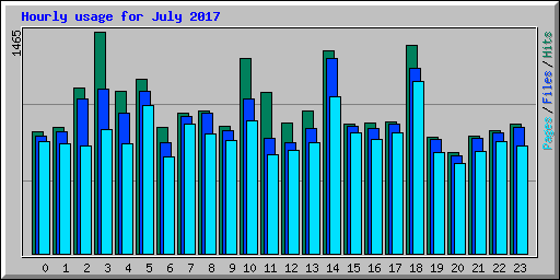 Hourly usage for July 2017