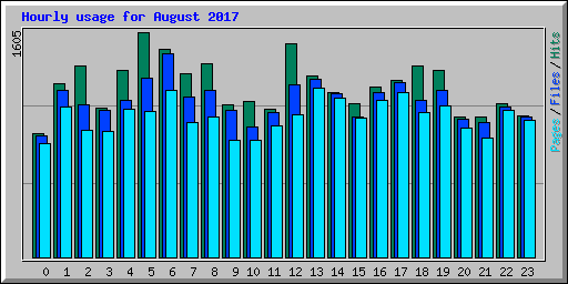 Hourly usage for August 2017